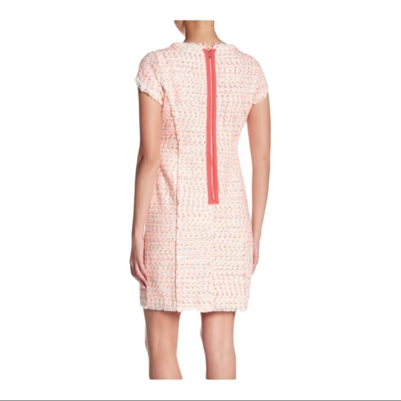 NANETTE LEPORE Neon Boucle Tweed Dress Pink NWT 8 - Picture 6 of 12